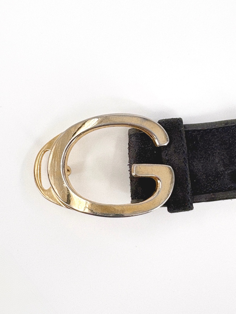 GUCCI Vintage Gold Interlocking G logo Belt Buckle in Gray (80/32) Small - Picture 3 of 12